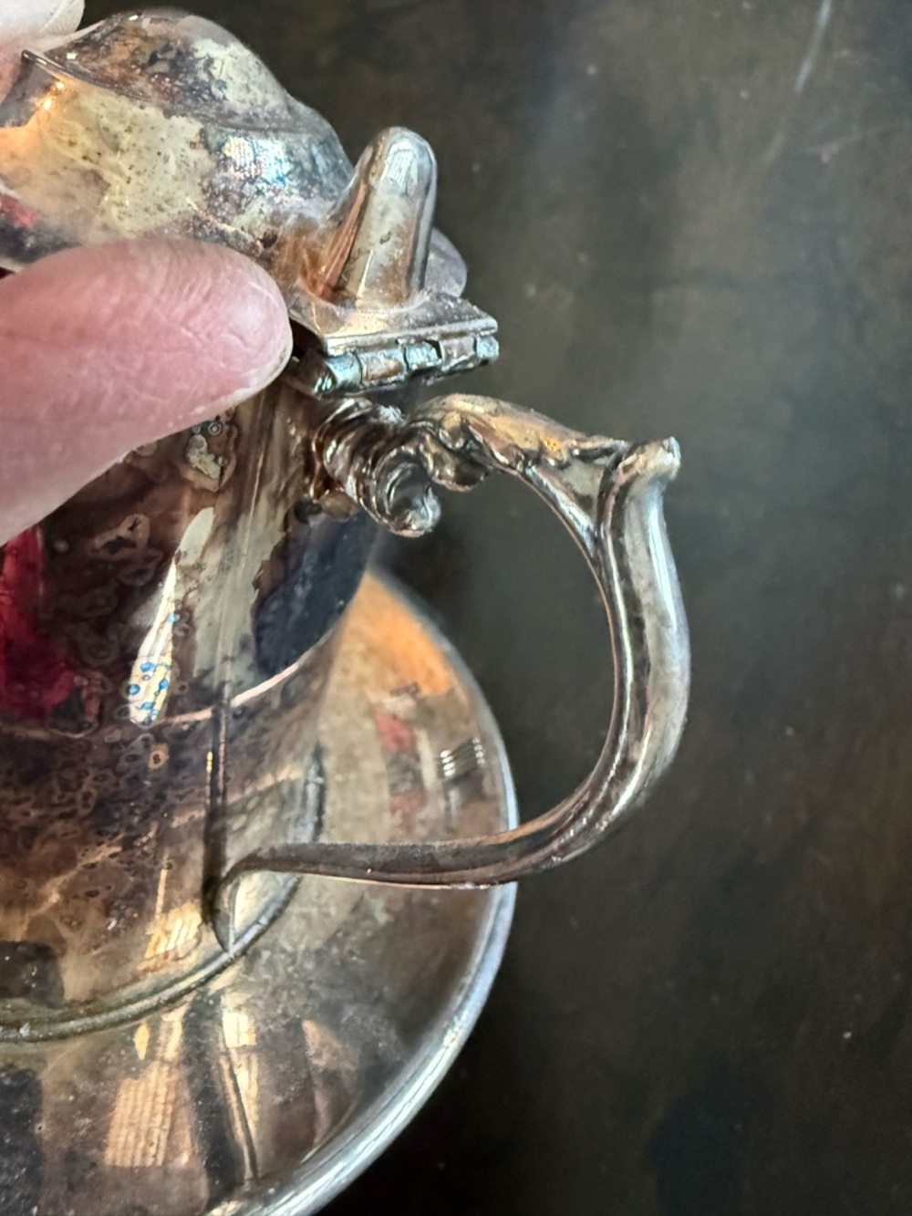Vintage Silver Creamer Saucer - Silver - Picture 5 of 7